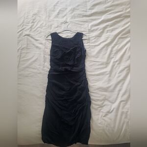 Size 38 black ruched Dolce & Gabbana dress